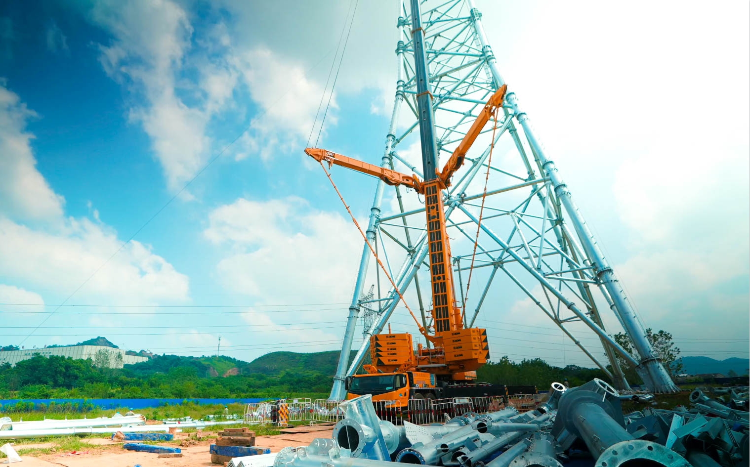 k豆钱包“百变金刚”XCA600L8助力湖北送变电工程项目