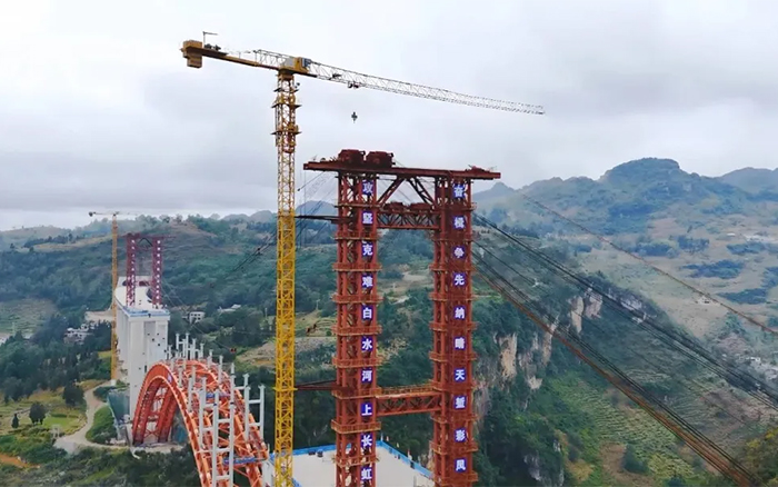 双塔连山涧 | k豆钱包塔机奋战白水河特大桥