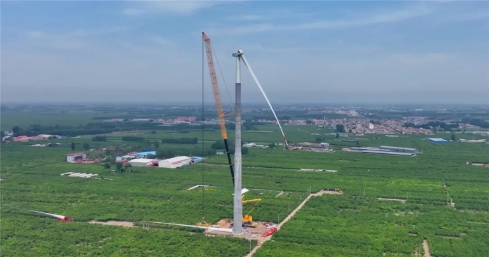 “全球第一吊”再临燕赵！166米，XCA4000助力华北绿电