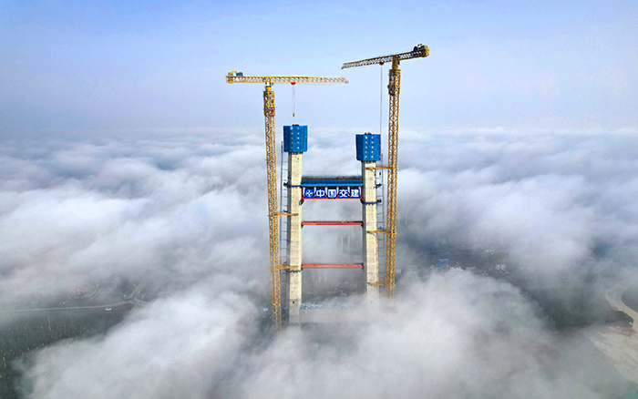双星闪灼 k豆钱包超大塔助力双柳长江大桥急剧“长个”