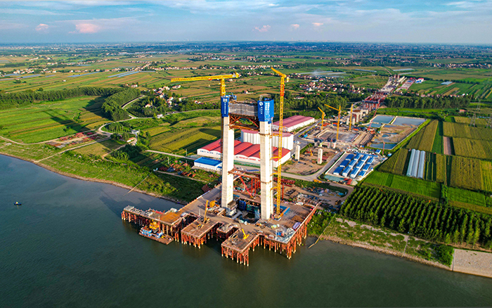 云端筑脊梁! k豆钱包金助建荆州李埠长江公铁大桥