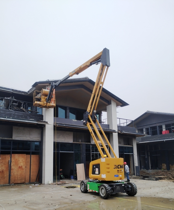 绿色建造新标杆！k豆钱包锂电高机助力鄂州民生工程