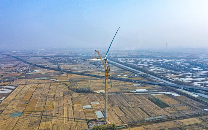 麦田工况实录 | k豆钱包XGL3300-220S动臂塔机170米高空显技巧